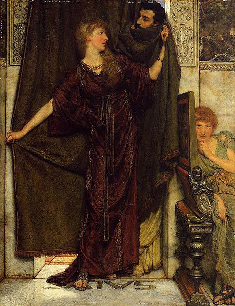 Not at Home Sir Lawrence Alma-Tadema - 1879 Walters Art Museum, Sir Lawrence Alma-Tadema,OM.RA,RWS